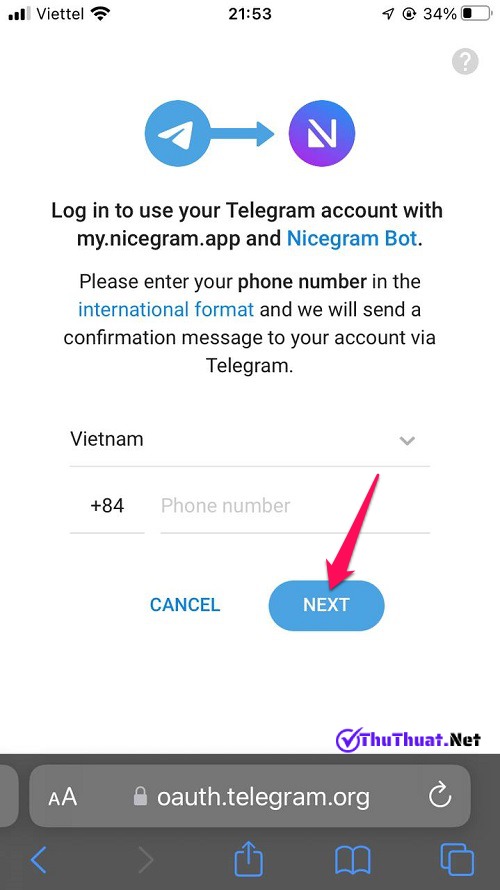 Cách xem nội dung bị chặn trong các nhóm Telegram trên iPhone